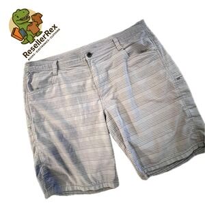 Kuhl Mens Gray‎ Striped Walking Hiking Outdoor Casual Shorts Size 38